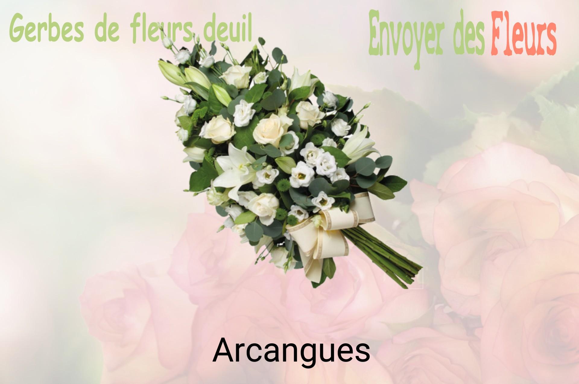 Gerbe de fleurs de deuil livrée à Arcangues